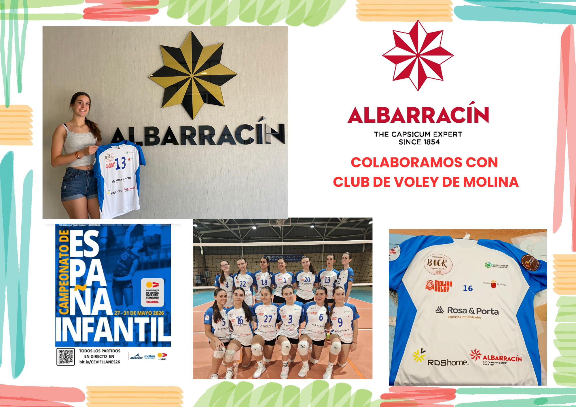 JUAN JOSÉ ALBARRACÍN, S.A. CON EL VOLEY FEMENINO DE MOLINA DE SEGURA